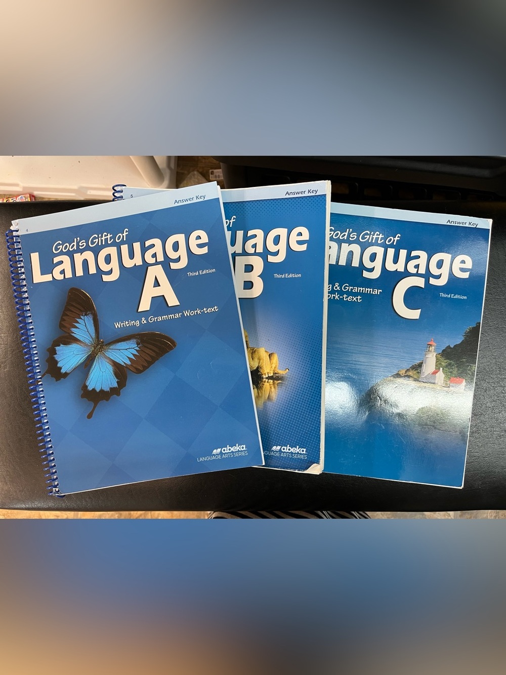 ABEKA God’s Gift of Language A B & C Writing & Grammar Work-text Answer Key Set